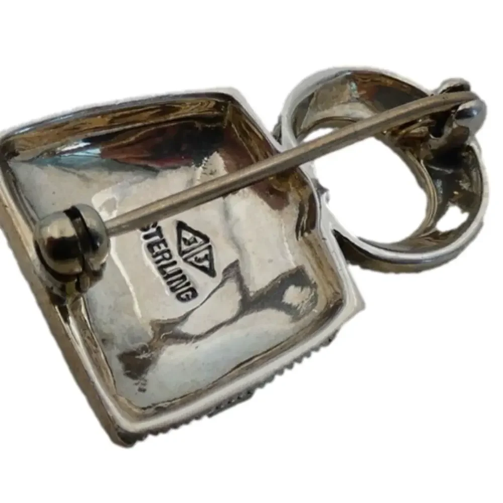 Vintage Judith Jack Sterling Silver & Marcasite Handbag Pin